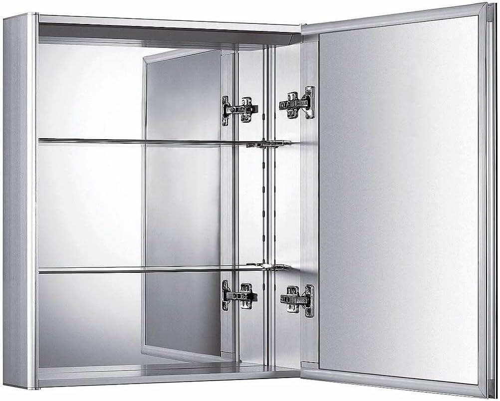 Whitehaus Collection WHKAL Medicine Cabinet, Aluminum