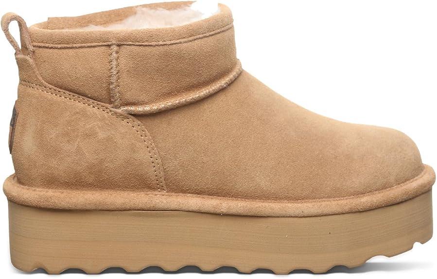 BEARPAW Retro Shorty Boots for Women | Comfortable Warm Wool Lining | Women's Winter Boots |Beige, Size 7