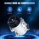 Air Conditioner AC Compressor with Clutch 3.6 3.6L for Chrysler Town & Country 200 2011-2016, for Dodge Grand Caravan Journey Avenger 11-20, for Volkswagen Routan 11-14, for Ram C/V 12-15, W/Rear A/C