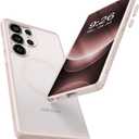 Maledan Magnetic Case for Samsung Galaxy S25 Ultra [Stain-Resistant] [Military-Grade Protection] [Compatible with MagSafe] [Anti-Yellowing] - S25 Ultra Case Bumper Cover, StainGuard Titanium Champagne