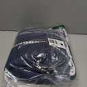 eachope No Hook Boho Farmhouse Shower Curtain with Snap-in Liner Set,Linen Rustic Heavy Duty Striped Fabric Shower Curtain with Tassel,Hotel Style Cloth Shower Curtains for Bathroom,Navy Blue,71x74