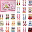 2025 Christmas Advent Calendar Anime Socks for Women Men Adult Teen, 24 Day Holiday Countdown Calendar Present 24Pairs