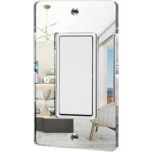 1 Pcs Mirror Light Switch Plates Outlet Covers Durable Wall Plate Acrylic Mirrored Switch Plates And Outlet Covers Decorative Plates