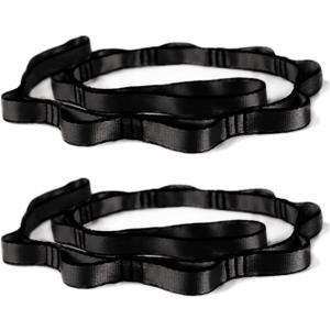 NRC&XRC Aerial Yoga Hammock Daisy Chain, 22kN Adjustable Strap With Loops, Climbing Strap Nylon Sling, No Stretch (150mm) (Black)