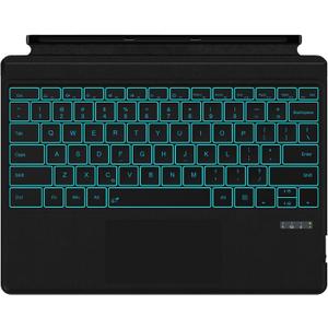 Surface Pro Keyboard Bluetooth Connection Type Cover with 7 Colors Backlit, Touchpad, Sleep/Wake Function, Rechargeable Battery for Surface Keyboard for Microsoft Surface Pro 7+/7/6/5/4/3