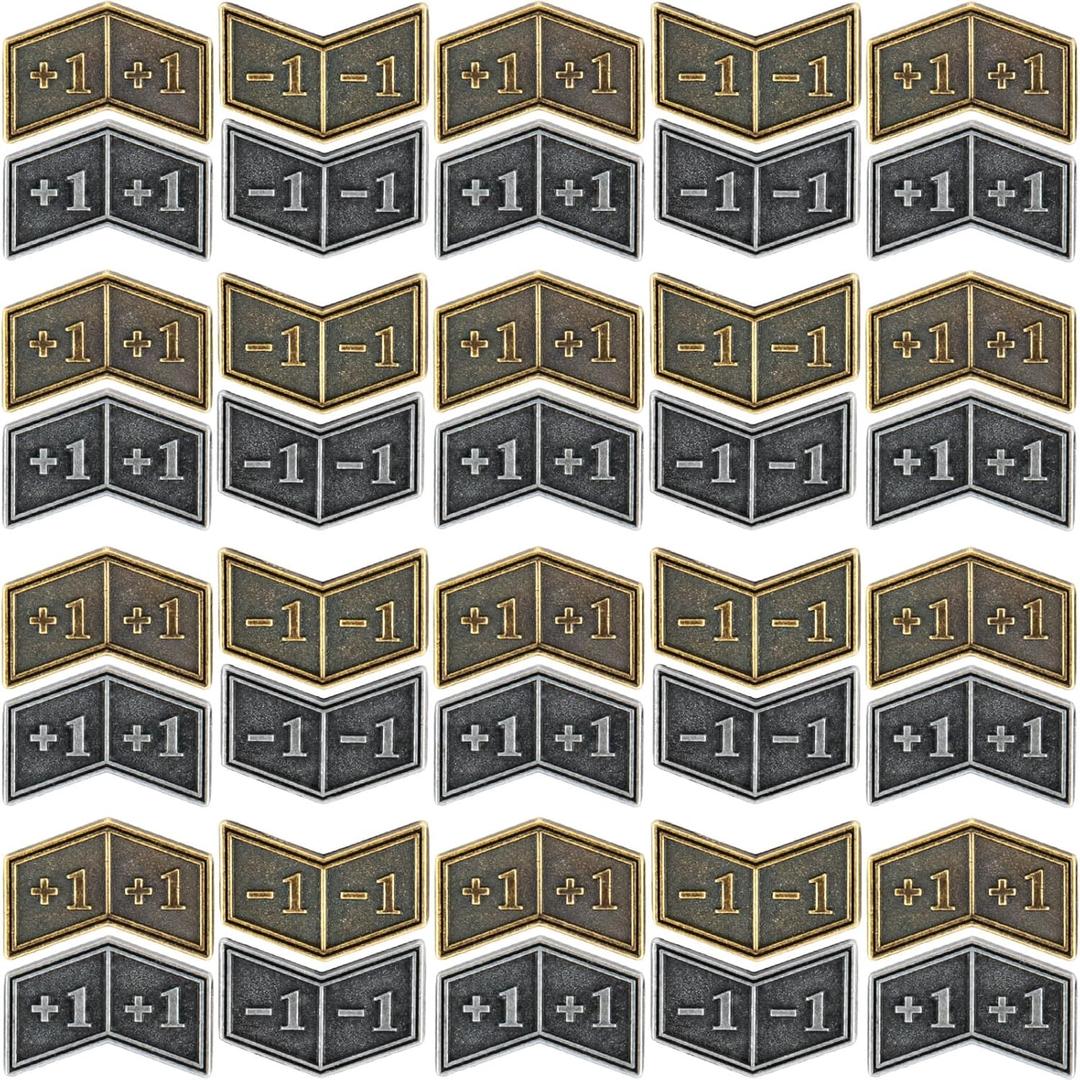 40 PCS Metal Buff MTG Counters Tokens Plus +1/+1 Life Token Dice Counters for MTG Magic Card Gaming Accessories