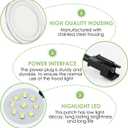 DC 12V Range Hood Light Bulbs, SM 2-Pin Socket, Ø65–70mm Recessed LED Lamp, Cold White 6000K, ONLY for SM Connector & 12V DC Systems (Check Size & Voltage Before Buying, 2 Pack)