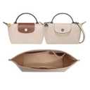 ZTUJO Purse Organizer Insert For Le Pliage mini and Xtra XS Handbag, Xtra XS Pouch (Le Pliage mini, Beige)