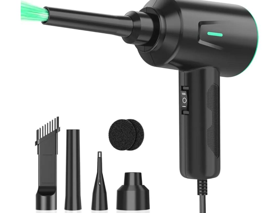 Meudeen Air Duster - Electric Air Blower - 5.74oz High Power Cleaning for Computer - PC - 2 Gear Compressed Air