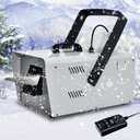 TCFUNDY Snow Machine 1500W Snow Making Machine Snowflake Maker for Christmas Wedding Kids Party Stage Effect with Wired Remote Control