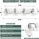 4 Light Bathroom Light Fixtures-Chrome Bathroom Vanity Lights, Modern Vanity Lights 4-Light Bathroom Lighting Fixtures Over Mirror with Clear Glass Globe Shade