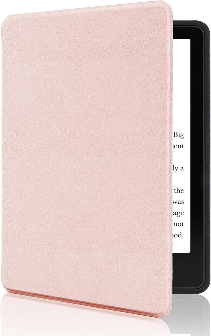 MOROCK Slim Case for Kindle Paperwhite 11th Generation(2021 Release,Model NO.M2L3EK), Fits 6.8" Amazon Kindle Paperwhite Signature Edition, Lightweight PU Leather Cover, Pink