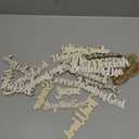 25 Pcs Names of Christ Ornaments Christmas Tree Decoration Wooden Names of Jesus Christian Ornament with Hemp Rope for Xmas Party Favor Decor