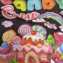 Candy Land Candy Crew Decorations Sweetie Candy T-Shirt Comfort Fit Men's Tee, Crew Neck Tee, Ultra Soft, Size L