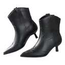 Kitten Heel Ankle Boots for Women Cowgirl Boots Womens Cowboy Booties Pointed Toe Dress Western Short Shoes 7.5