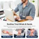 Cordless Wrist Heating Pad with Pulse Massage, 3-Temperature & 19 Modes for Hand & Wrist Pain Relief, Electric Heat Wrap Soothes Sore Muscles from Typing, Gaming, Sports & Daily Use, Fits Both Hands