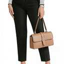 BIRW Womens High Waisted Pants 2026 Trendy Skinny Business Work Casual Pencil Trousers with Pockets Size Large Black