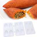 2Pcs Meatball Mould,Manual Meatloaf Mould Processor Maker DIY Press Filling Cooking Making Tool 4 Grid