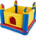 Intex Inflatable Colorful Jump-O-Lene Castle Bounce House, for 2 Kids Ages 3-6 - Large Blow-Up Indoor Outdoor Children's Bouncer Jumper Playhouse