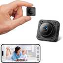 Mini Camera Surveillance Indoor Surveillance Camera with Magnet Free Cloud Storage, HD Mini Camera Live Transmission Mobile Phone WiFi, MicroSD Storage, Motion Detection & Night Vision