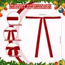 24 Pcs Long Velvet Christmas Bows 23.6''x15.7'' Red Velvet Bows Ornaments for Christmas Tree Staircase Wreath Garland Vintage Tree Topper Bows for Xmas Indoor & Outdoor Decor