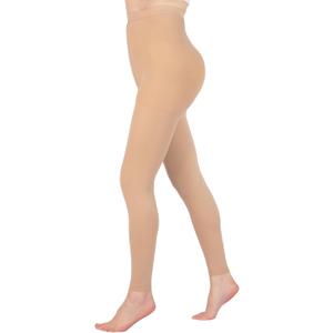 Compression Pantyhose for Women, 20-30 mmHg Footless Graduated Support Medical Compression Stockings (X-Large, Beige)