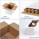 Hoikwo 6x6x6 Shipping Boxes Set of 40, White Corrugated Cardboard Box for Small Business for Packaging Mailing