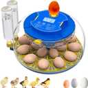 18 Egg Incubators for Hatching Eggs with Temperature Control, Egg Incubator with Automatic Egg Turning and Humidity Display, Built-in Egg Candler Incubator for Chicken Eggs, Duck, Goose & Quail