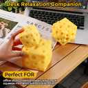 Cheese Squishy (6cm),Cheese Block Squeeze Toy,Squishies Stress Relief Fidget Toy,Stocking Stuffer Novelty Gifts for Birthday (2.4 inch)