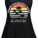 Arolina Tankini Swimsuits for Women Tummy Control Two Piece Bathing Suits Flowy Swim Tops with Boy Shorts (Medium, Coconut Trees)