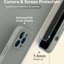 AOTESIER Shockproof for iPhone 14 Pro Max Case, Upgraded [Camera Protection] Food Grade Silicone Phone Case with [2 Screen Protectors], Anti-Scratch Soft Microfiber Lining Inside, 6.7 inch, Natural