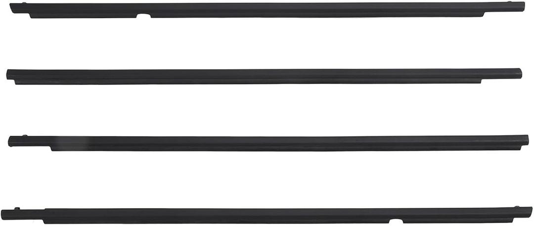 4PCS Car Weatherstrip Seal Replacement Door Window Moulding Trim Noise Reduction Wind Rain Protection Front Rear Left Right Universal Fit Automotive Weatherstripping