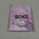 Soke for iPad 9th/8th/7th Generation Case with Keyboard 10.2 Inch-7 Color Backlitght Magnetic Wireless Detachable Folio Keyboard Cover with Pencil Holder for Apple iPad Gen 9/8/7, Violet Marble
