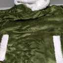 yescool Wearable Blanket Hoodie, Flannel Sherpa Fleece Blanket Sweatshirt for Adults Women Men,One Size Fits All