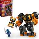 LEGO NINJAGO Coles Elemental Earth Mech Mini Ninja Toy, Customizable Action Figure Adventure Toy with Cole and Wolf Warrior Minifigures, Ninja Gift for Boys, Girls and Kids Ages 7 and Up, 71806