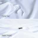 David's Home Duvet Cover Queen Size White, Soft Lightweight Cover with Zipper Closure Corner Ties, 3 Pieces Brushed Microfiber Bedding for Spring Summer, 1 Duvet Cover 90x90 Inches 2 Pillow Shams