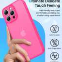 Shockproof for iPhone 15 Pro Max Case, [Camera Protection] [Military-Grade Drop Protection] Protective Anti-Yellow Slim Translucent Skin-Friendly for iPhone 15 Pro Max Phone Case, Hot Pink