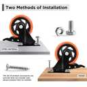 Caster Wheels, Heavy Duty 4 Inch Casters Set of 4, Locking Swivel Casters Wheels for Cart, Furniture and Workbench, Orange