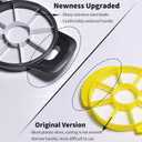 Newness Pineapple Corer and Slicer Tool, Robust Pineapple Core Remover with Upgraded Cutter & Reinforced Thicker Blade, Stainless Steel Kitchen Fruit Gadget for Diced Pineapple Rings (Black)