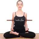 HealthAndYoga StretchNHeal Collapsible Multi-Use Wooden Yoga Stick - Regular and XL - Portable Posture Corrector Pole, Stretch Mobility Stick, Physical Workout Exercise Dowel