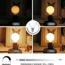 5 Pack G16.5 LED Ceiling Fan Light Bulbs, Dimmable LED Candelabra Bulb 4.5W Equivalent to 60W 500LM, E12 Chandelier LED Globe Bulbs for Chandelier,Vanity and Ceiling Fan Light Bulbs Milky Glass 2700K