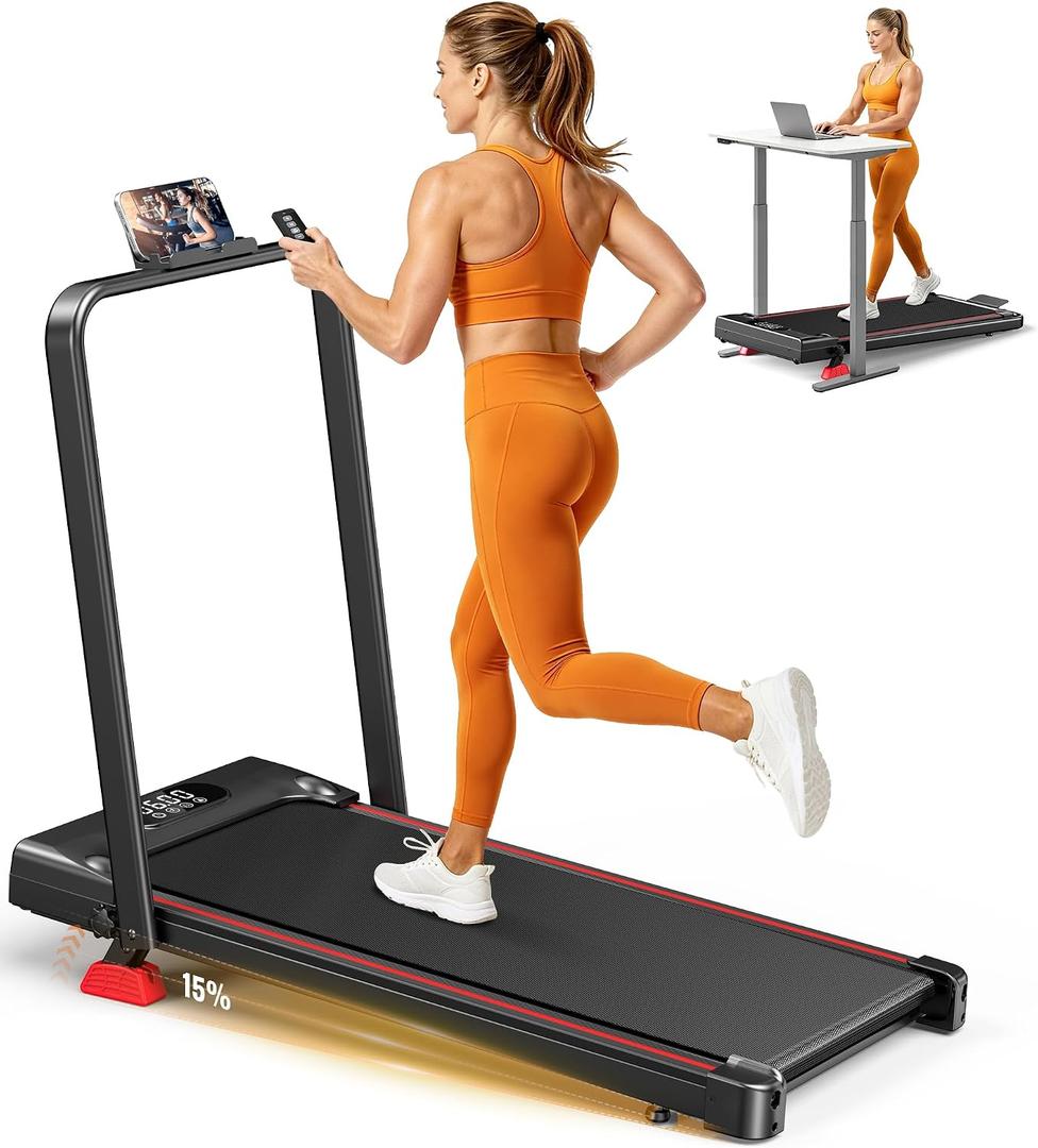 Portable Walking Pad Treadmill for Home,Walking Pad with Incline and Handle Bar,3.0HP Quiet Under Desk Treadmills for Home Office Small,350LB Capacity,0.6-6.2MPH with Remote