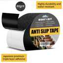 Grip Tape - Heavy Duty Anti Slip Tape, Grip Tape Grit Non Slip for Stairs Outdoor/Indoor, Waterproof High Traction Stairs Non Skid Tape, Durable Triple Layer Adhesive (6 Inch x 36 Feet)