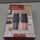 CIRCLE JOY Rechargeable Electric Salt and Pepper Grinder Set Gravity Salt and Pepper Mills Set with LED Light, No Battery Needed, Adjustable Coarseness, Washable 135ml Container, Black