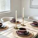 Sweejar 12 Pieces Ceramic Dinnerware Sets for 4, Burgundy Red