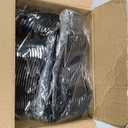 Disposable Plastic Serving Utensils Set, Black Spoons, Forks, Tongs, 9-Inch for Party Buffet Catering Events, Heavy Duty and Ergonomic Design (36, Black)