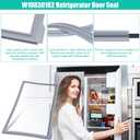 Upgraded W10830162 Refrigerator Door Gasket Replacement Compatible with Whirlpool Kenmore KitchenAid Refrigerator, 39.7"x 16.93" Freezer Door Gasket Refrigerator Door Seal Part 12723206AP, W10179332