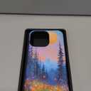 for iPhone 13 Pro Case, Wireless Charging Compatible, Dual-Layer Protection with Stylish Wildflower Design, Soft Silicone + Hard Shell, Cute Phone Cover for Women - Twilight Mountain Floral