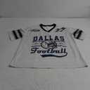 Football Jersey Shirt for Women Game Day T-Shirt Football Season V Neck Baggy Tee Y2k Streetwear Short Sleeve Tops (Large, Gray)