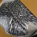 SARO LIFESTYLE Beaded Design Placemats (Set of 4), Black, 15" (3517.BK15R)